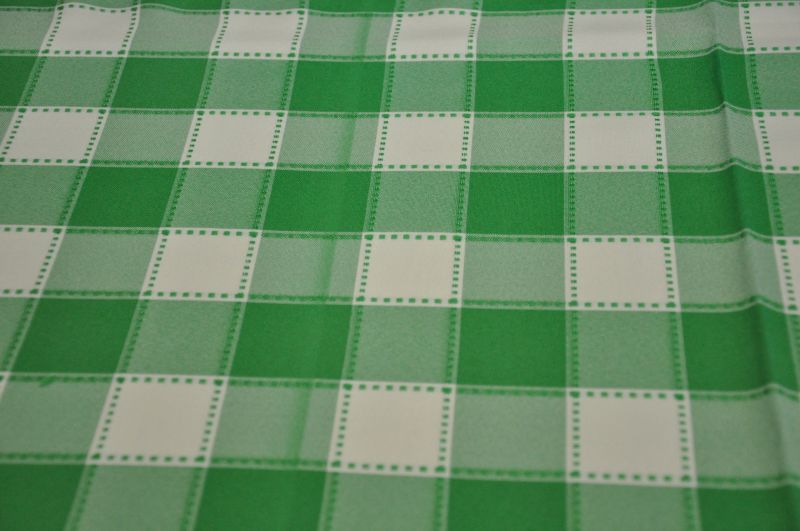 Toalha quadrada quadriculada (M) / xadrez verde e branco