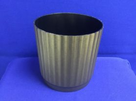 Cachepot dourado trabalhado - 15x15