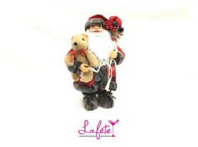 PAPAI NOEL DECORATIVO COM URSINHO P 31cm