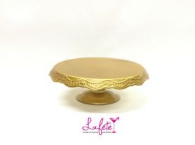 Porta doce Dourado Babado M - 11,5x23cm