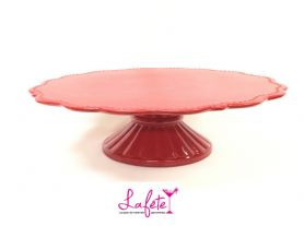 Porta doce Porcelana Vermelho G - 14,5x34,5 cm