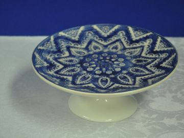 Porta doce porcelana portuguêsa redondo - 20x8 cm