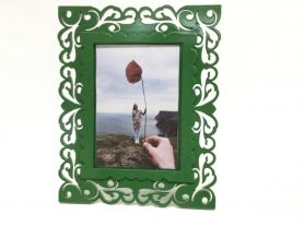 Porta retrato provençal G magnifique VERDE p/ foto 20,5x14,5 cm