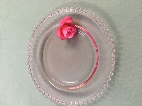 Prato Cristal Rose Bubble - 20cm