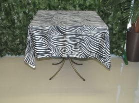 Toalha preta e branca quadrada - 1,50x1,50 (zebra)