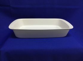 Travessa retangular porcelana branca oxford 40x24x7cm 3,25 L