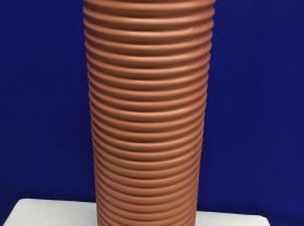 Vaso trabalhado rustico terra - 39x12