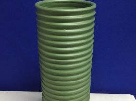 Vaso trabalhado verde ceramica- 25x9